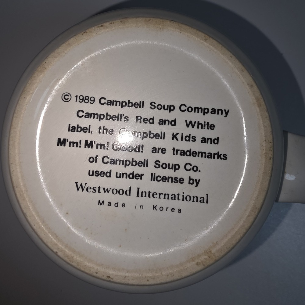 Vtg 1989/1993 Campbell Soup Mug Ceramic " M'm! M'm! Good Westwood‎ International - Picture 4 of 9